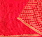 Red small butta pure benarasi crepe silk saree