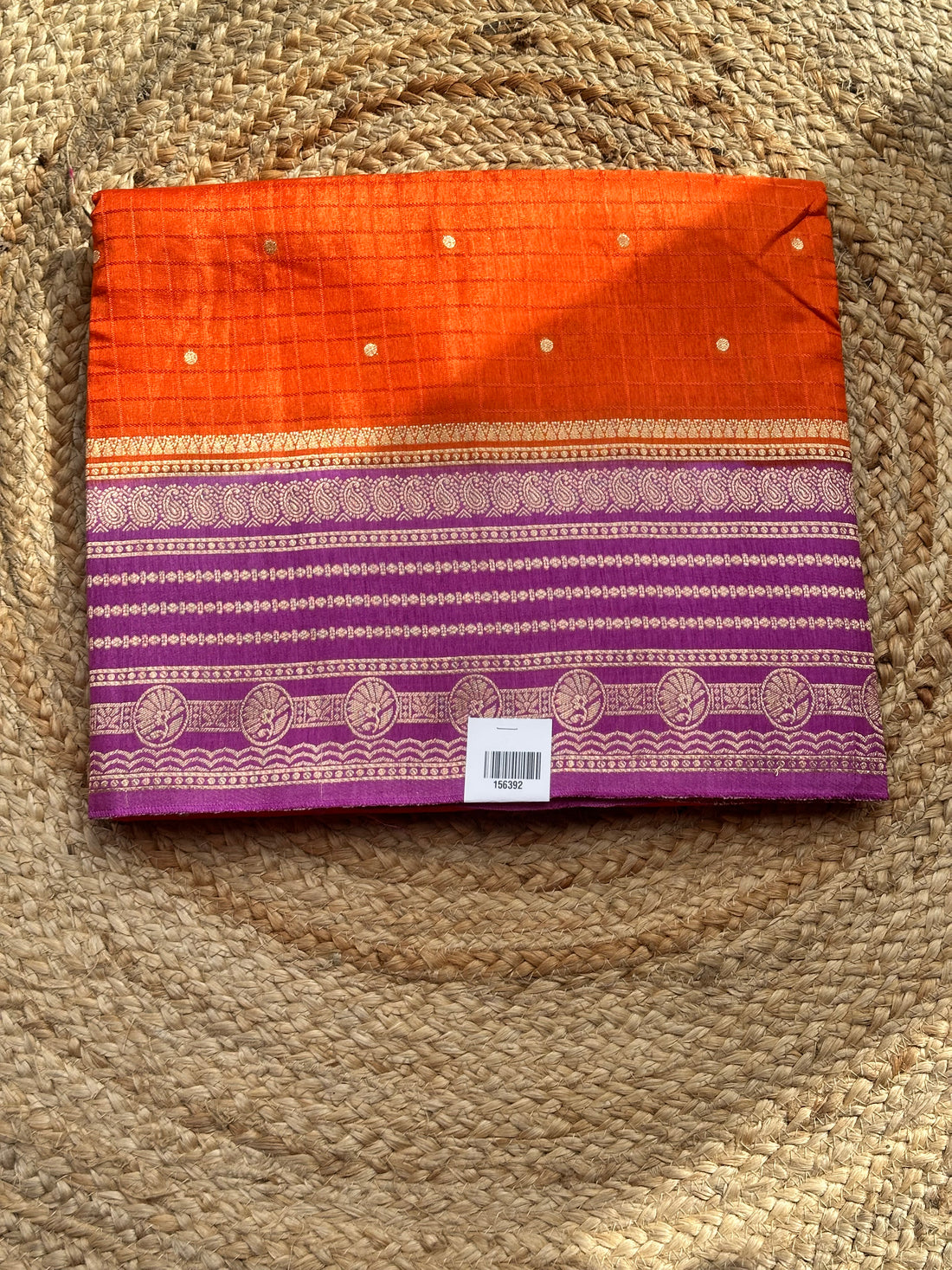 Orange and pink dola silk