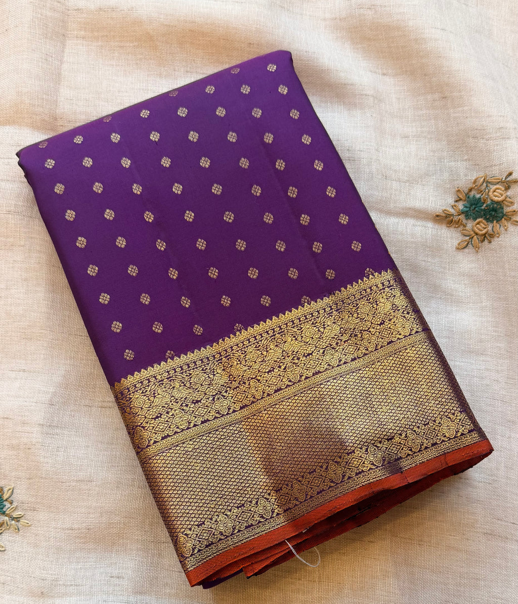 Purple 1000 butta pure  Kanjeevaram saree