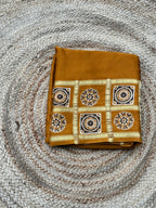 Mustard pure modal Ajrak sarees