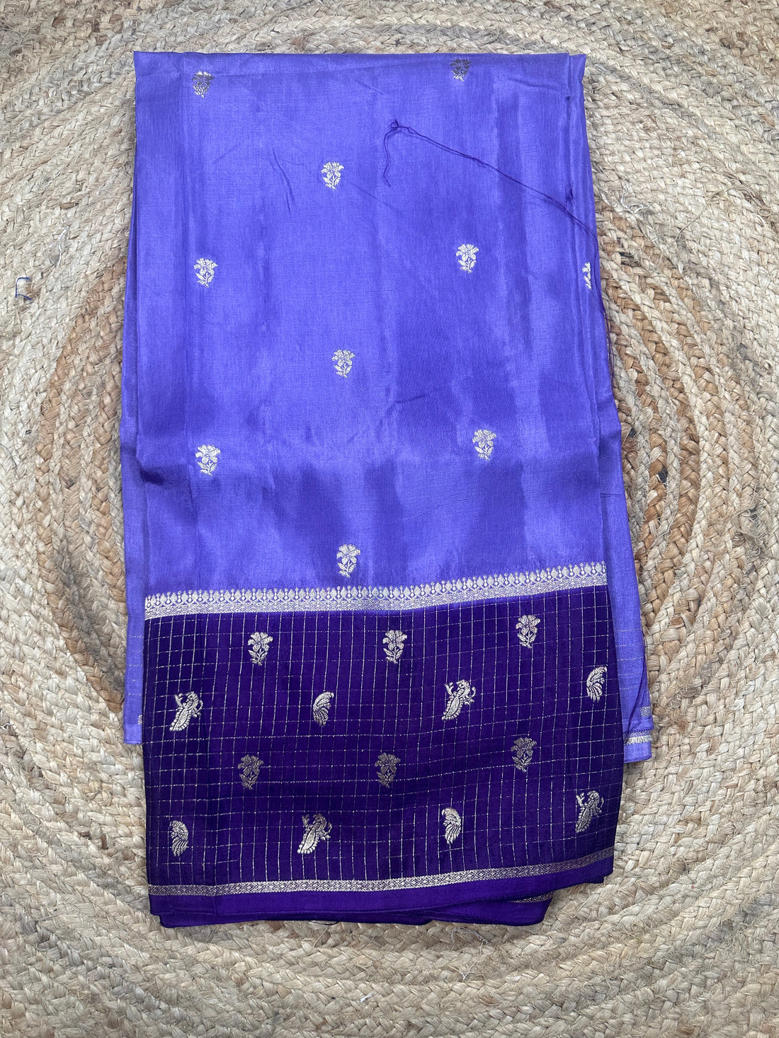 Lavender with black dola silk