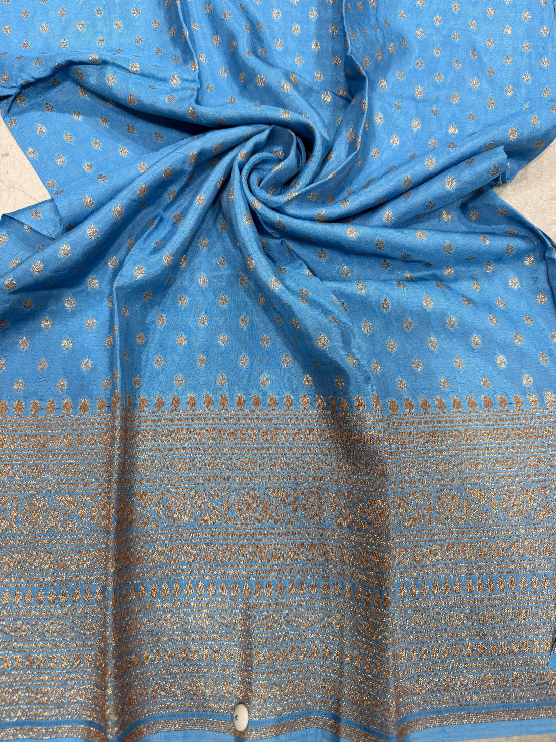 Sky blue butta Banarasi blouse -1m