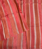 Pastel pink stripes chinnon crepe 107 saree