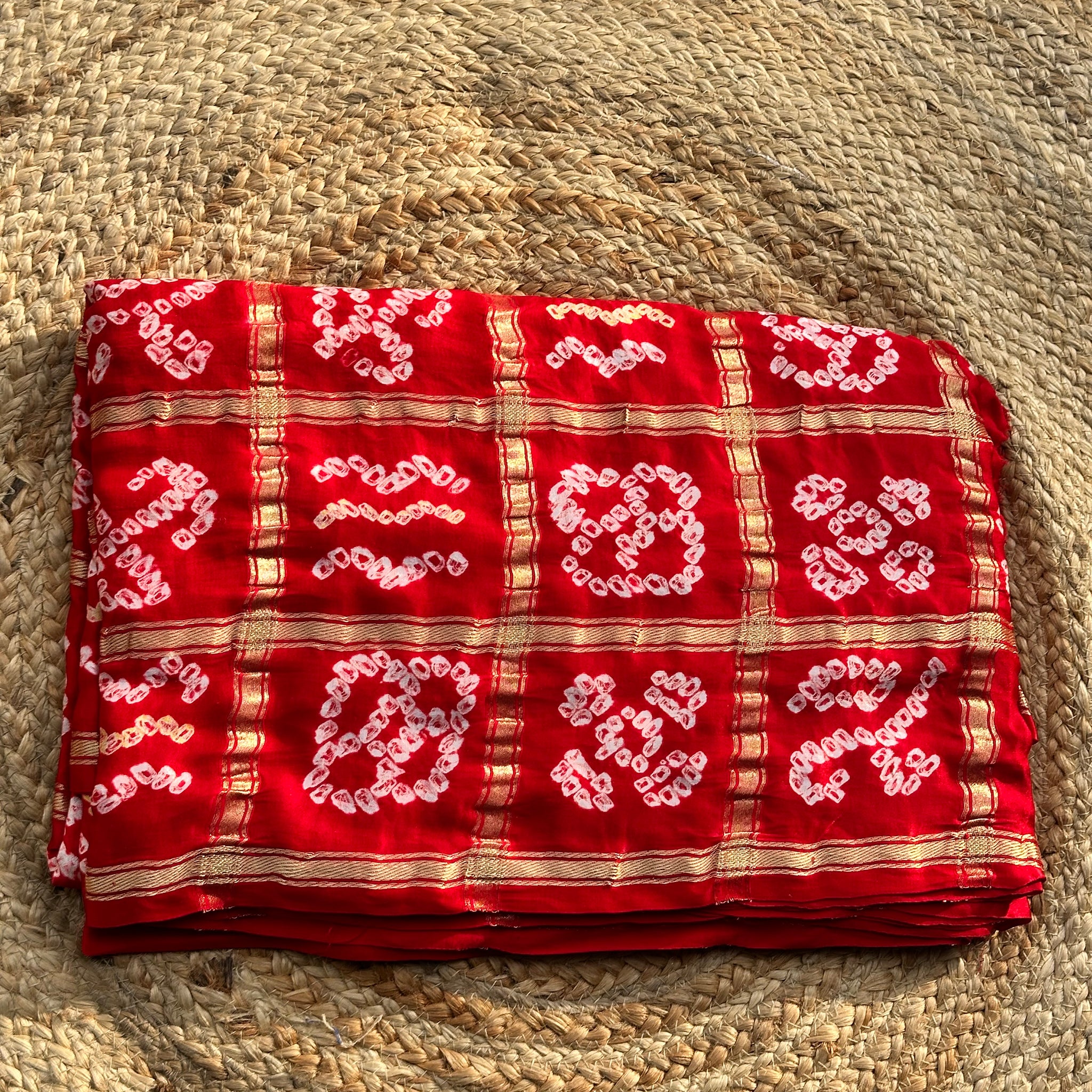 Red pure gajji silk sarees