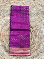 Banaras Pure crepe chiffon pink and peach