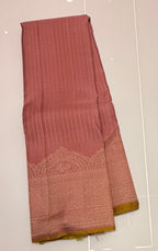 Pastel pink pure Kanjeevaram saree