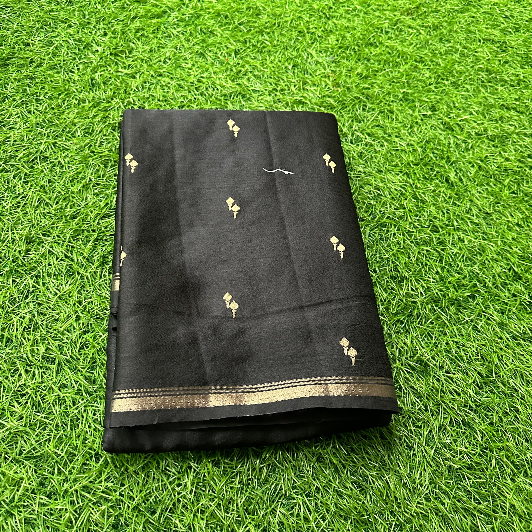 Black semi silk.