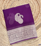 Purple mango Butta georgette small border saree