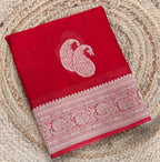 Red mango Butta georgette small border saree
