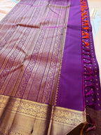 Purple 1000 butta pure  Kanjeevaram saree