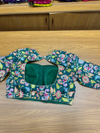 Deep green kalamkari blouse