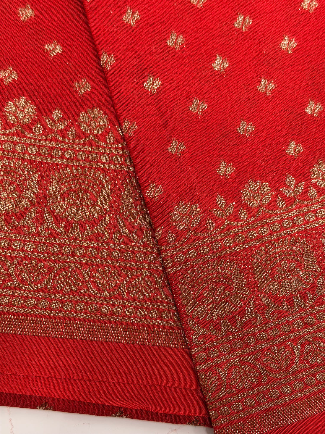 Red banaras blouse material 1 mtr
