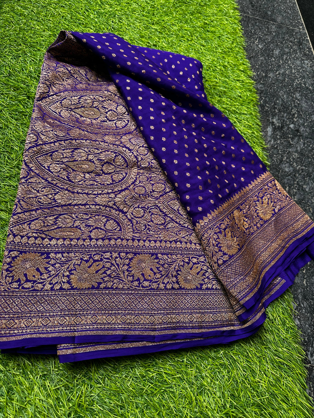 Pure khaddi georgette, purple shade