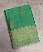 Light sea green big butta 107 designer soft crepe silk saree