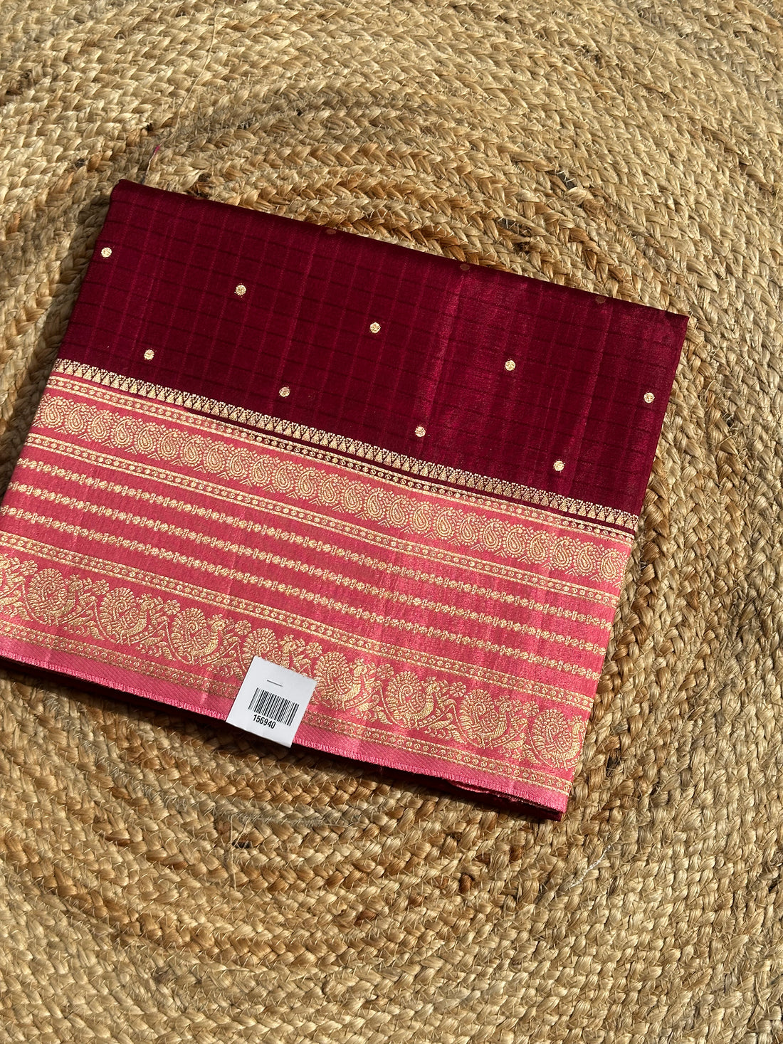 Wine with peach dola silk sarees