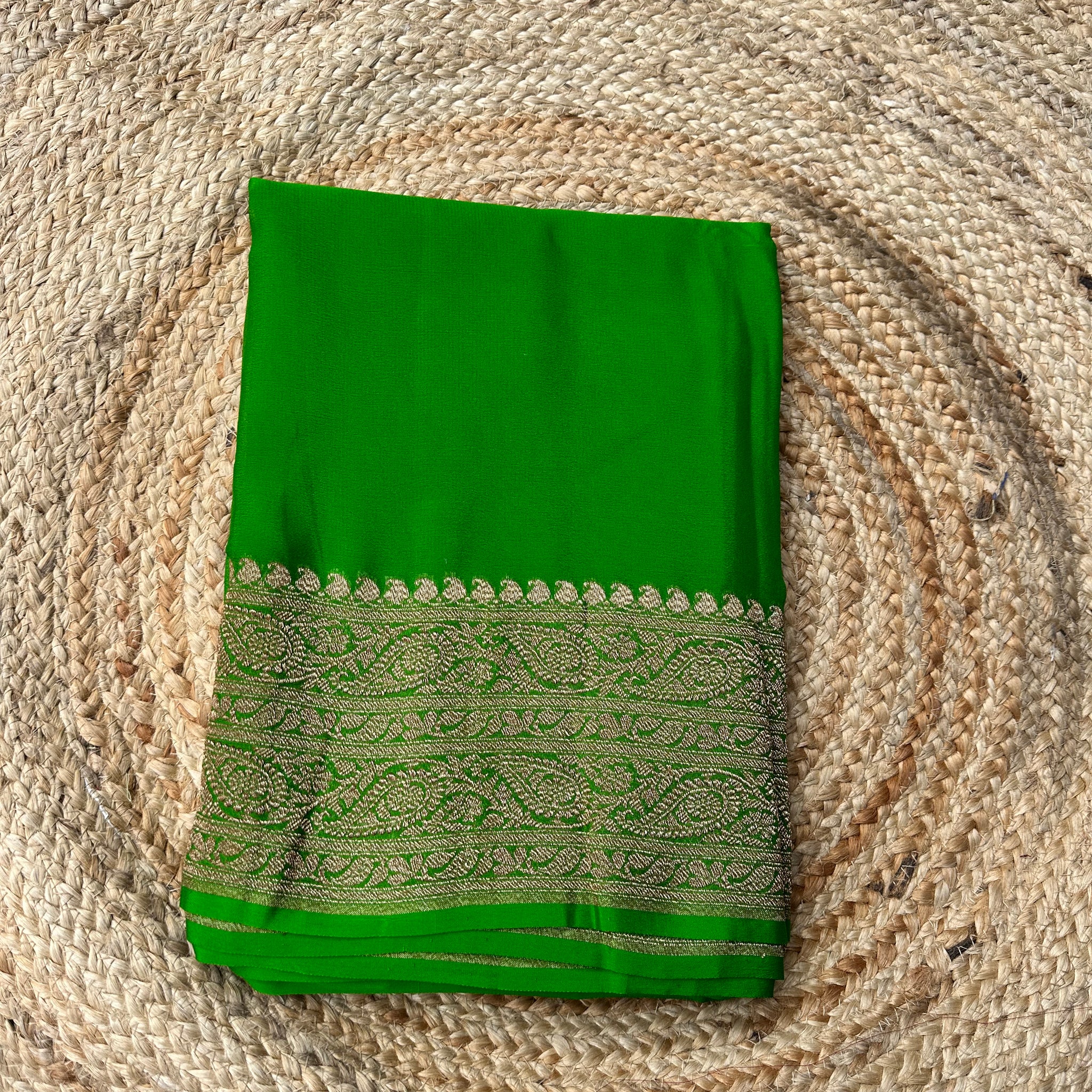 Pure khaddi Georgette green shades