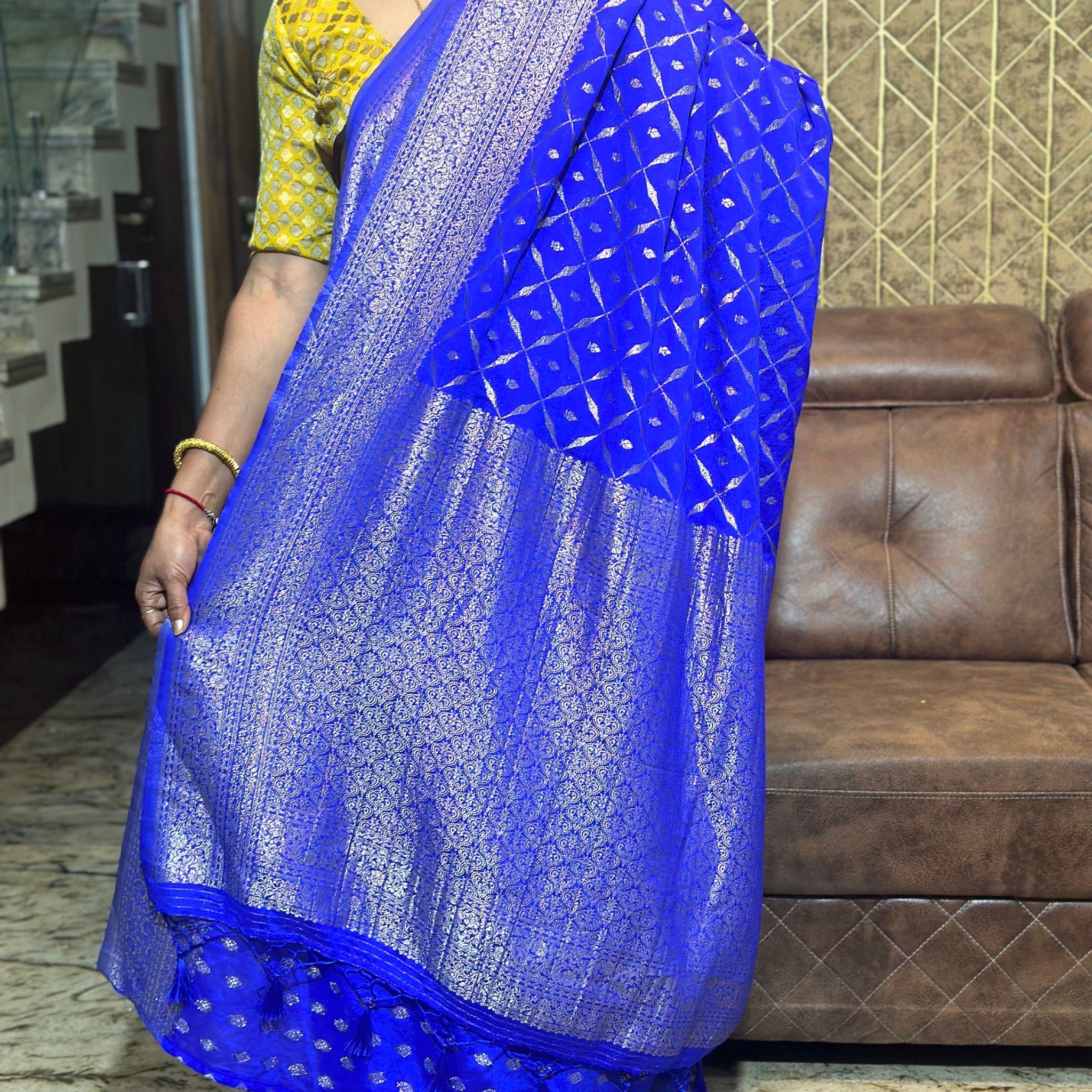 Royal Blue Semi Georgette