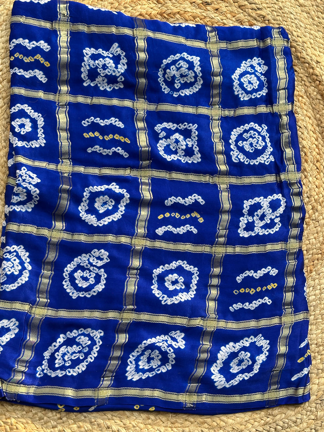 Royal blue pure gajji silk sarees