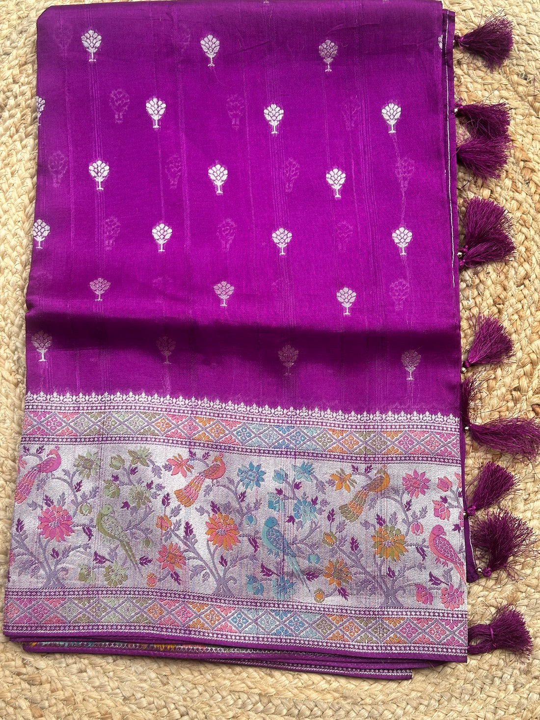 Mejentha pure tusser Paithani sarees