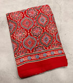 Red pure Ajrak dola sarees