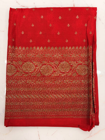 Red banaras blouse material 1 mtr