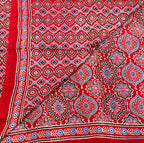 Red pure Ajrak dola sarees