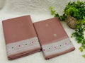 Pastel pink Banarasi pure tissue chiffon saree sliver zari saree