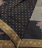 Black n white stripes pure Ajrak dola sarees