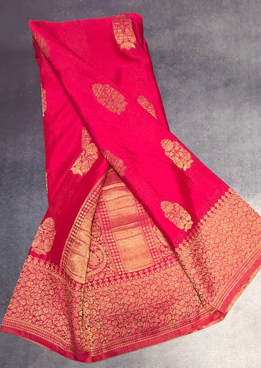 Rani pink big butta 107 designer soft crepe silk