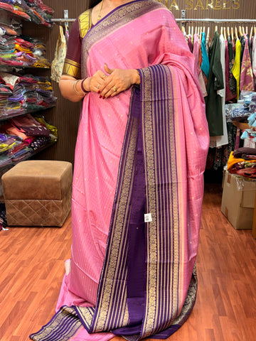 Dola Silk Pink with Purple
