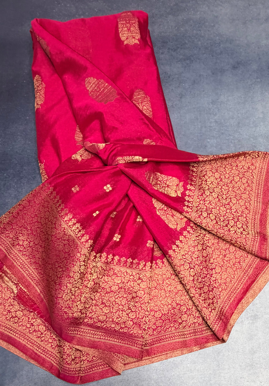 Rani pink big butta 107 designer soft crepe silk