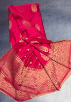 Rani pink big butta 107 designer soft crepe silk