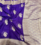 Blue mango Butta georgette small border saree