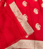 Red mango Butta georgette small border saree