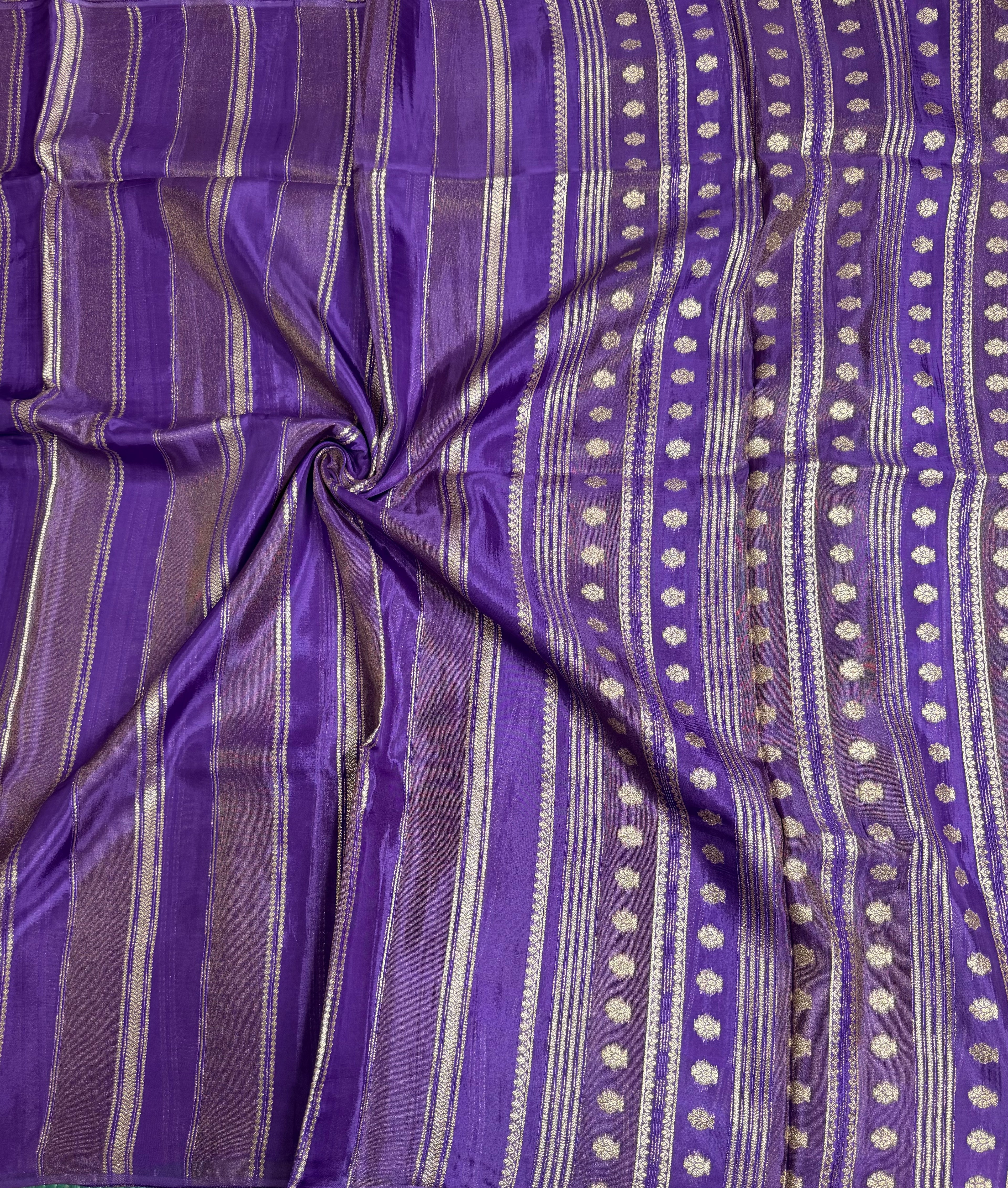 Light violet stripes chinnon crepe 107 saree