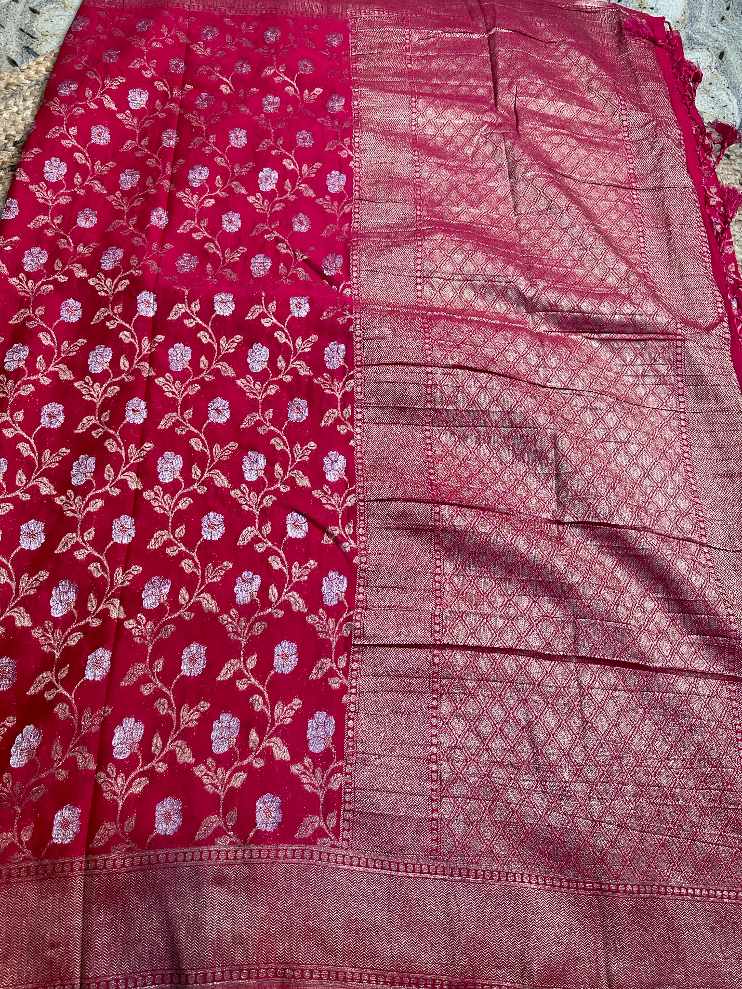 Rani pink designer georgette jaal pattern