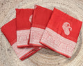 Rust orange mango Butta georgette small border saree