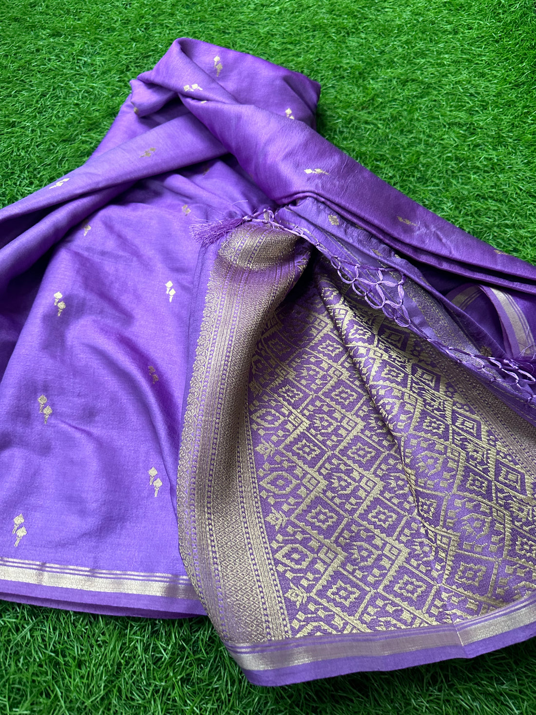 Lavender semi silk.