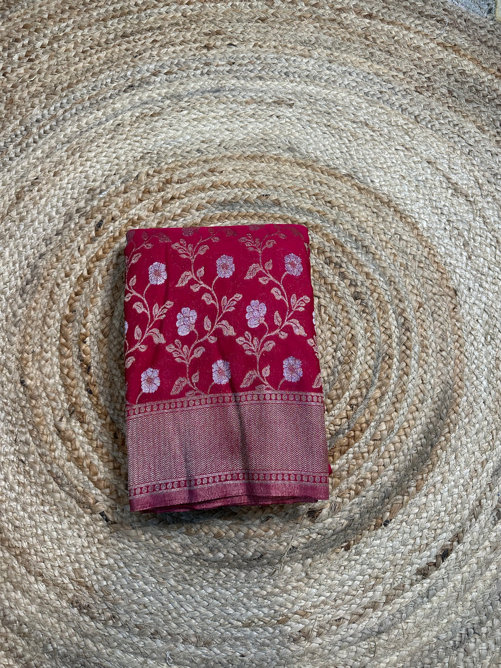 Rani pink designer georgette jaal pattern