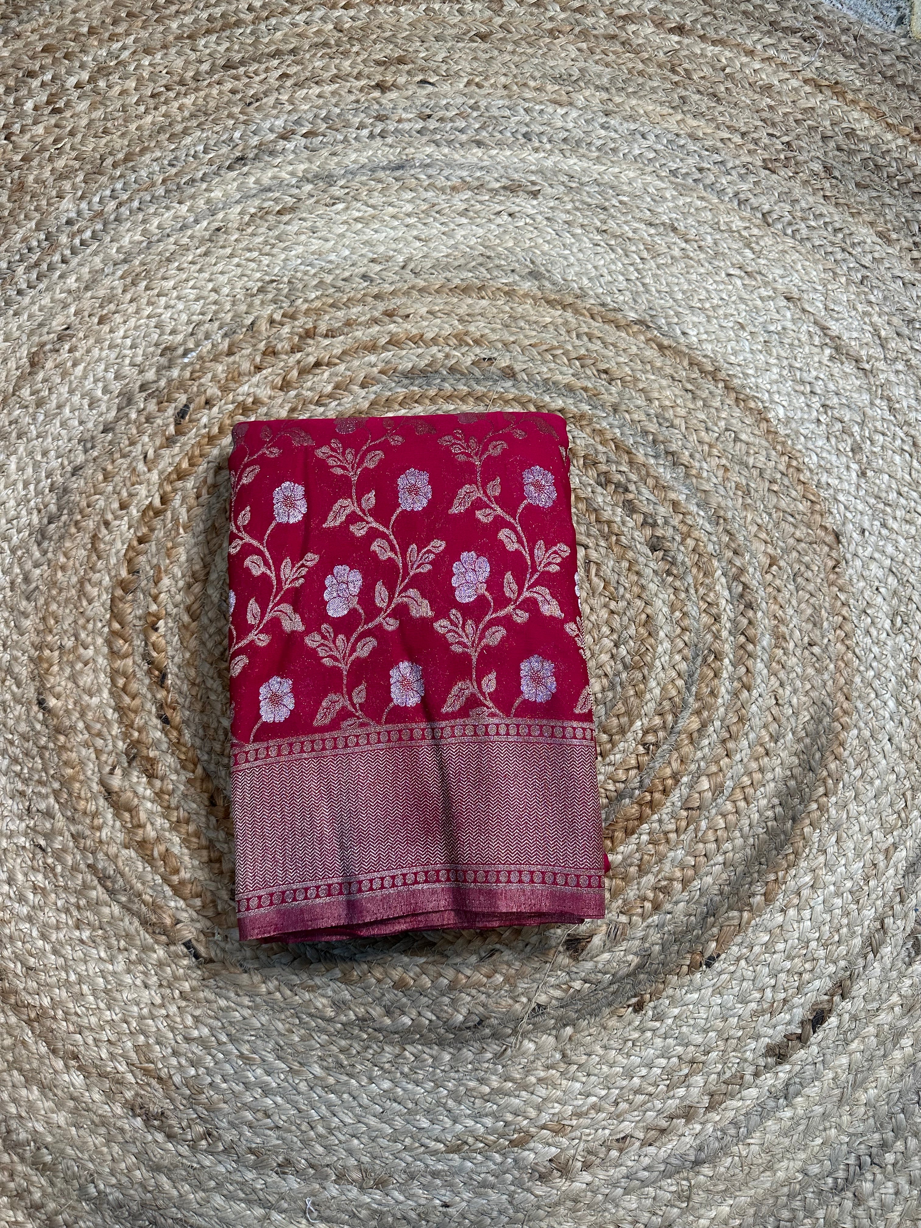 Rani pink designer georgette jaal pattern