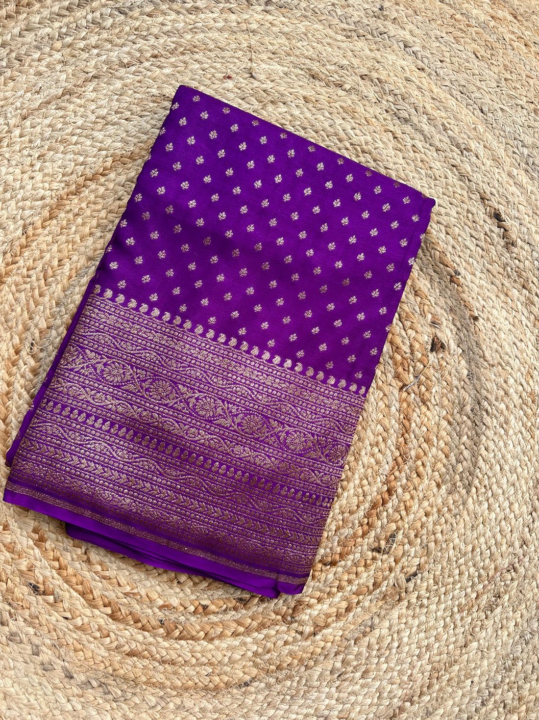 Purple pure crepe chiffon Banarasi sarees