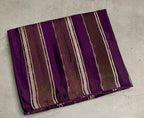 Purple stripes chinnon crepe 107 saree