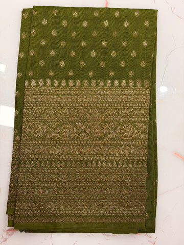 Light green Banaras blouse material 1 mtr