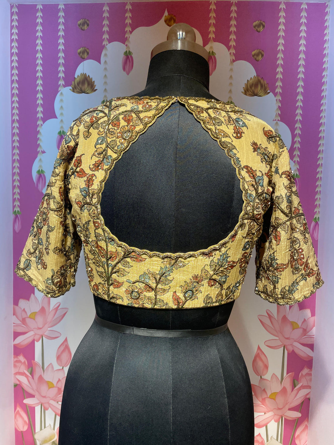 Pure tissue with cutdhana work ready blouse L to XXL