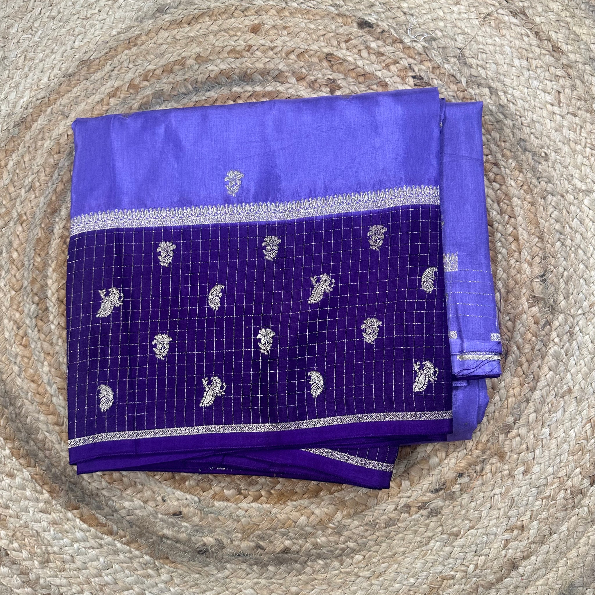 Lavender with black dola silk