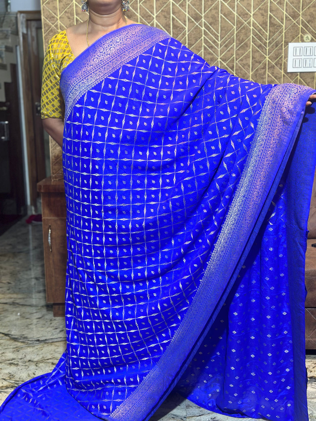 Royal Blue Semi Georgette