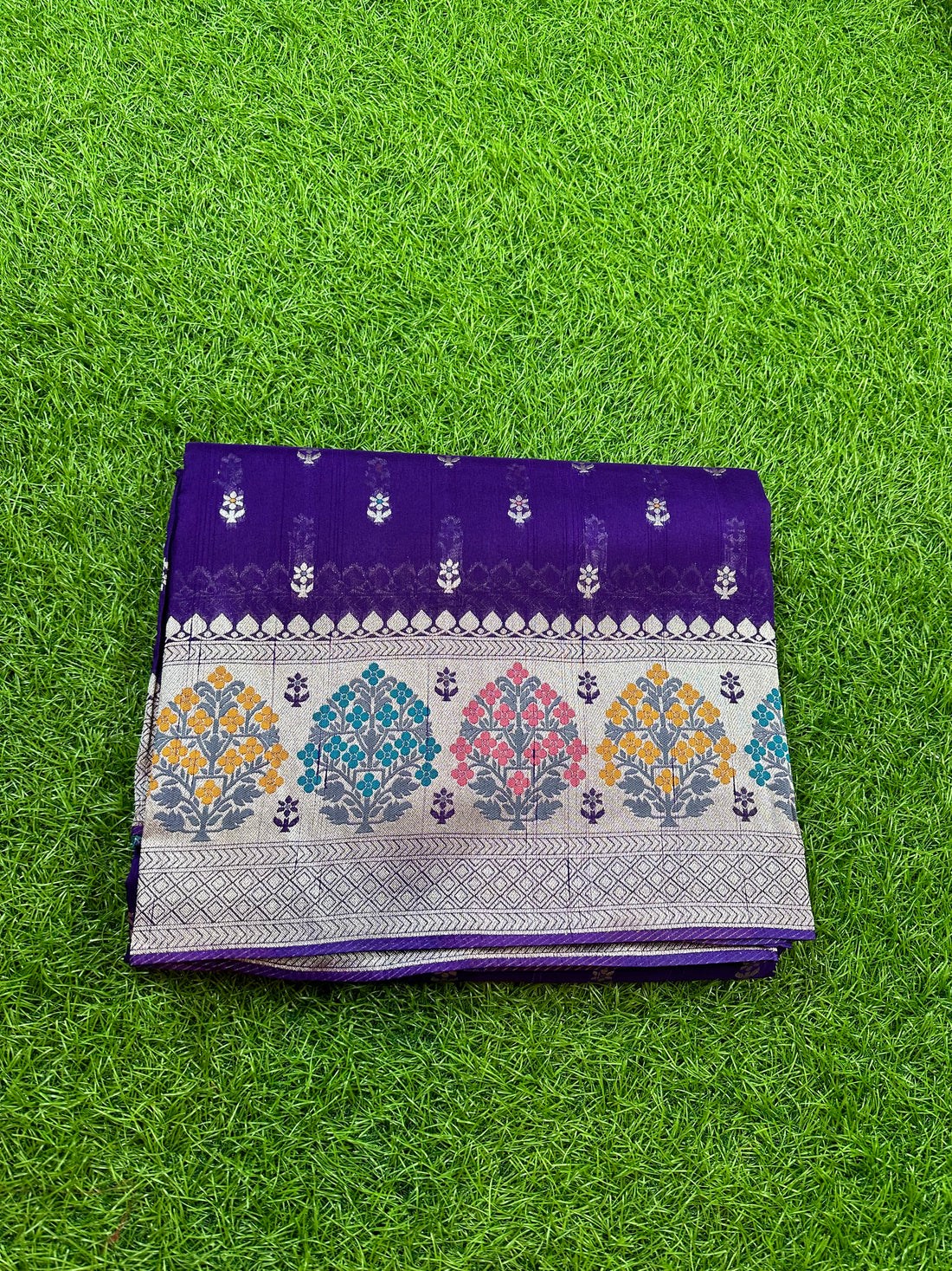 Purple Pure tusser Paithani