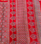 Red pure Ajrak dola sarees
