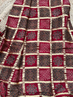 Pure Ajrak block prints modal silk sarees