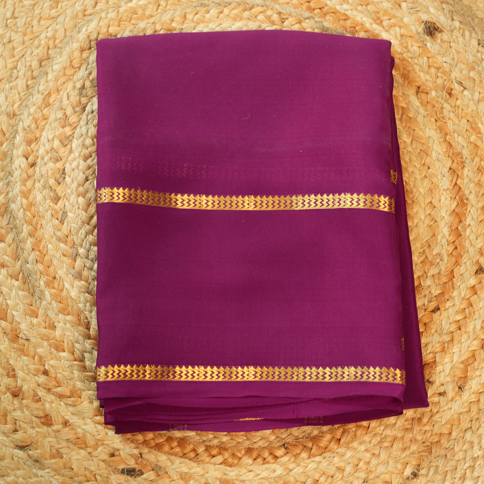 Mejentha Pure Mysore silk Bentex border,80 gsm